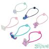 LUV HER Bluey Elastic Hair Ties for Girls – Multicolored, Durable Elastic – Pack of 6 – Ideal Hair Accessories for Ponytails & Buns, Ages 3+(Stitch Blue Green Pink Black)
