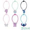 LUV HER Bluey Elastic Hair Ties for Girls – Multicolored, Durable Elastic – Pack of 6 – Ideal Hair Accessories for Ponytails & Buns, Ages 3+(Stitch Blue Green Pink Black)