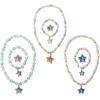 LUV HER Bluey Girl’s Jewelry Set – Dress up Toy Jewelry Box Set with Bead Necklace, Bracelet and Ring – Play Accessories – Ages 3+(Blue  Green  Purple  Pink)