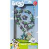 LUV HER Bluey Girl’s Jewelry Set – Dress up Toy Jewelry Box Set with Bead Necklace, Bracelet and Ring – Play Accessories – Ages 3+(Green  Purple  Blue)