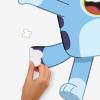 RoomMates Bluey Peel and Stick Giant Wall Decals, RMK5458GM(Bluey)