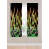 Sunny Side Up Window Curtains for Kids Bedroom 4-Piece Drape Set with 2 Tiebacks, Teal – Bluey, 42″ W x 84″ L (Pack of 2)(Black – Monster Jam)