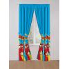 Sunny Side Up Window Curtains for Kids Bedroom 4-Piece Drape Set with 2 Tiebacks, Teal – Bluey, 42″ W x 84″ L (Pack of 2)(Blue – Cars)