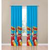 Sunny Side Up Window Curtains for Kids Bedroom 4-Piece Drape Set with 2 Tiebacks, Teal – Bluey, 42″ W x 84″ L (Pack of 2)(Blue – Cars)