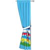 Sunny Side Up Window Curtains for Kids Bedroom 4-Piece Drape Set with 2 Tiebacks, Teal – Bluey, 42″ W x 84″ L (Pack of 2)(Blue – Mickey Mouse)