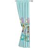 Sunny Side Up Window Curtains for Kids Bedroom 4-Piece Drape Set with 2 Tiebacks, Teal – Bluey, 42″ W x 84″ L (Pack of 2)(Teal – Bluey)