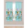 Sunny Side Up Window Curtains for Kids Bedroom 4-Piece Drape Set with 2 Tiebacks, Teal – Bluey, 42″ W x 84″ L (Pack of 2)(Teal – Bluey)