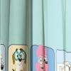Sunny Side Up Window Curtains for Kids Bedroom 4-Piece Drape Set with 2 Tiebacks, Teal – Bluey, 42″ W x 84″ L (Pack of 2)(Teal – Bluey)