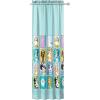 Sunny Side Up Window Curtains for Kids Bedroom 4-Piece Drape Set with 2 Tiebacks, Teal – Bluey, 42″ W x 84″ L (Pack of 2)(Teal – Bluey)