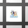 Trends International Gallery Pops Bluey – Again! Wall Art Wall Poster, 12.00″ x 12.00″, White Frame Version(Unframed Version)