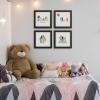 Trends International Gallery Pops Bluey – Family Life Wall Art Bundle (4-Pack) Gallery Pops Wall Art, White Framed Version(Black Framed Version)