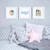 Trends International Gallery Pops Bluey – Family Wall Art Bundle (3-Pack) Gallery Pops Wall Art, White Framed Version(White Framed Version)
