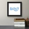 Trends International Gallery Pops Bluey – Logo Wall Art, White Framed Version, 12” x 12”(Black Framed Version)