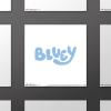 Trends International Gallery Pops Bluey – Logo Wall Art, White Framed Version, 12” x 12”(Unframed Version)