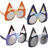 BLUEY Costume Sunglasses | Bluey, Bingo, Bandit, Chilli or Chattermax Costume Accessory | Child and Adult Size(Cousins 4 Pack)