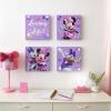 Bluey Canvas Wall Art – 4-Piece Set for Kids’ Room Décor, Each Print 12″x12″, Colorful and Fun Artwork for Bedroom, Nursery, or Playroom(Minnie Mouse / Purple)
