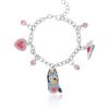 Bluey Charm Bracelet for Girls Official License, 6.5″+1″ Fashion Bracelet with Heart Charms