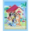 Bluey LED Wall Art,Kids Room Décor, Official Bluey Family Cartoon Print, Colorful Framed Artwork for Playroom, Nursery, or Bedroom,9.5″x11.5″