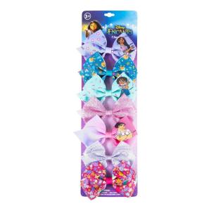 Baby Shark Kids Hair Bows – Hair Accessories Gift Set – 7 Pcs 4 Inch Bundle for Girls – Different Character on each Clip – Alligator Clip – Ages 3 +(Disney Encanto)