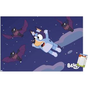 Bluey – Bats Wall Poster, 19L” x 13W”, Premium Unframed Version(Premium Poster & Mount Bundle)