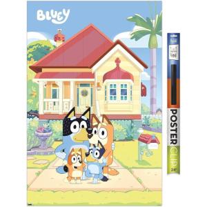 Bluey – Family Wall Poster, 19L” x 13W”, Premium Unframed Version(Premium Poster & Clip Bundle)