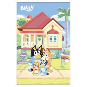 Bluey – Family Wall Poster, 19L” x 13W”, Premium Unframed Version(White Framed Version)