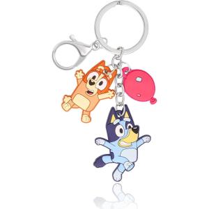 Bluey Bingo Red Balloon Backpack Bag Charm for Girls Official License, Keepy Uppy Backpack Charm and Keychain