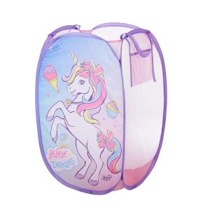 Bluey Pop-Up Hamper with Carry Handles – 21″ x 13.5″, Bluey and Bingo Design, Lightweight & Collapsible Laundry Basket for Kids’ Bedroom, Bathroom, or Playroom(JoJo Siwa / Belive in your dreams)