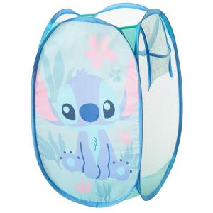 Bluey Pop-Up Hamper with Carry Handles – 21″ x 13.5″, Bluey and Bingo Design, Lightweight & Collapsible Laundry Basket for Kids’ Bedroom, Bathroom, or Playroom(Stitch)