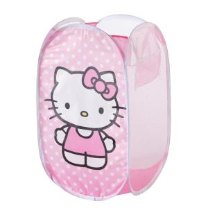 Bluey Pop-Up Hamper with Carry Handles – 21″ x 13.5″, Bluey and Bingo Design, Lightweight & Collapsible Laundry Basket for Kids’ Bedroom, Bathroom, or Playroom(Hello Kitty)