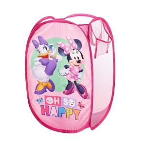 Bluey Pop-Up Hamper with Carry Handles – 21″ x 13.5″, Bluey and Bingo Design, Lightweight & Collapsible Laundry Basket for Kids’ Bedroom, Bathroom, or Playroom(Minnie Mouse “Oh so Happy”)