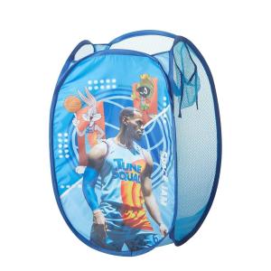 Bluey Pop-Up Hamper with Carry Handles – 21″ x 13.5″, Bluey and Bingo Design, Lightweight & Collapsible Laundry Basket for Kids’ Bedroom, Bathroom, or Playroom(Space Jam)