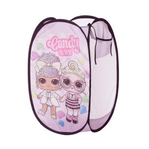 Bluey Pop-Up Hamper with Carry Handles – 21″ x 13.5″, Bluey and Bingo Design, Lightweight & Collapsible Laundry Basket for Kids’ Bedroom, Bathroom, or Playroom(Lol Surprise / Light Pink)