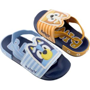 Ground Up Bluey and Bingo Toddler Mismatch Flip Flop Slides(Multicolor)
