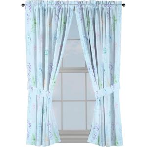 Jay Franco Window Curtains for Kids Bedroom 4-Piece Drape Set with 2 Tiebacks, Grey – Bluey, 42″ W x 84″ L (Pack of 2)(Blue – Bluey)