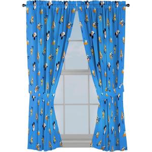 Jay Franco Window Curtains for Kids Bedroom 4-Piece Drape Set with 2 Tiebacks, Grey – Bluey, 42″ W x 84″ L (Pack of 2)(Blue – Mickey Mouse)