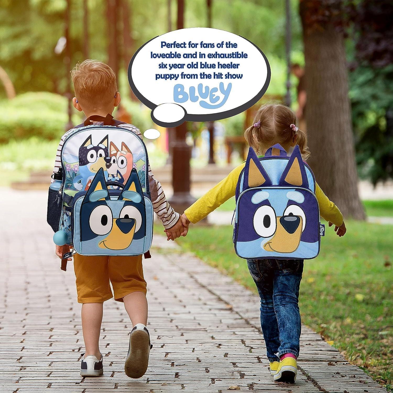 imageAI ACCESSORY INNOVATIONS Bluey 4 Piece Backpack Set for Pre School Girls amp Boys Kids 16 School BagBluey