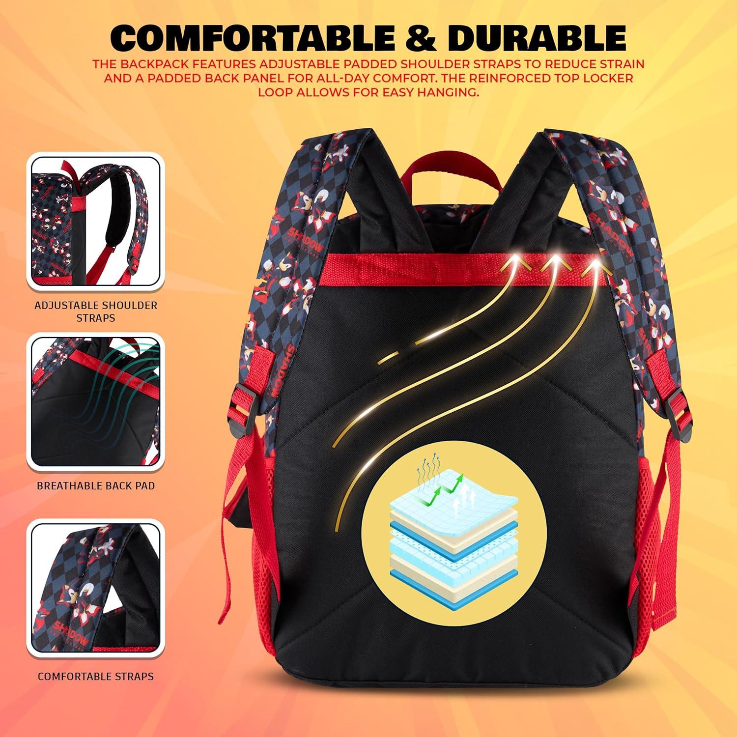 imageAI ACCESSORY INNOVATIONS Bluey 4 Piece Backpack Set for Pre School Girls amp Boys Kids 16 School BagShadow The Hedgehog