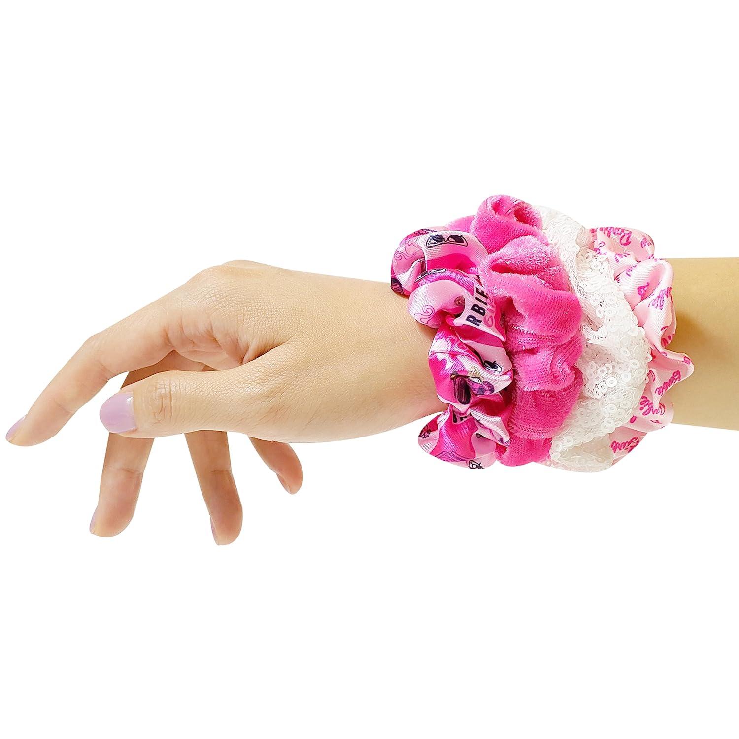 imageBluey Hair Accessory 5 Pcs Set 1 Regular 9 inch Bluey HairBrush For Girls 4 Bluey Scrunchies For Kids Accessories For Girls Detangling Brush Elastic Hair Ties Ropes Scrunchies Ages 3Barbie 5 Piece Hair Accessories