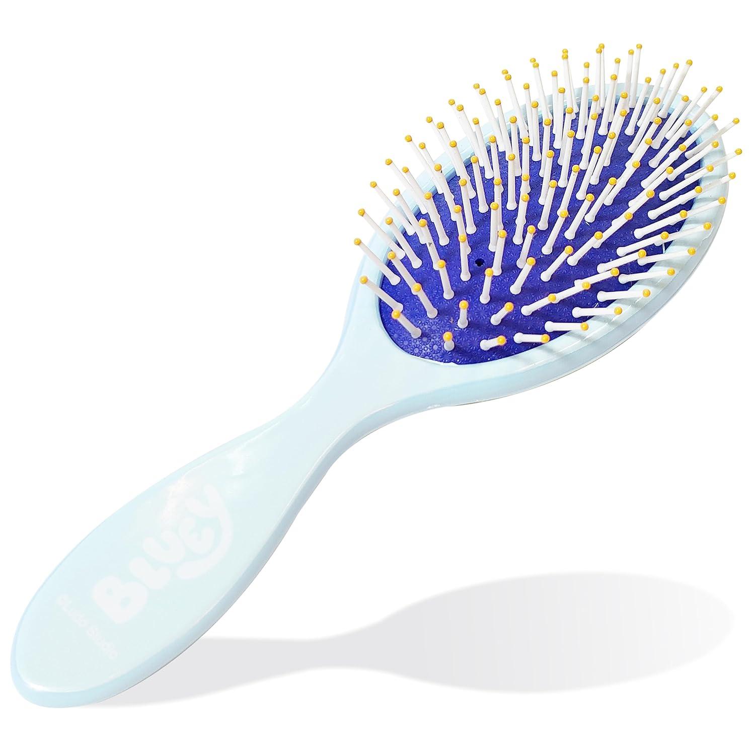 imageBluey Hair Accessory 5 Pcs Set 1 Regular 9 inch Bluey HairBrush For Girls 4 Bluey Scrunchies For Kids Accessories For Girls Detangling Brush Elastic Hair Ties Ropes Scrunchies Ages 3Bluey 5 Piece Hair Accessories