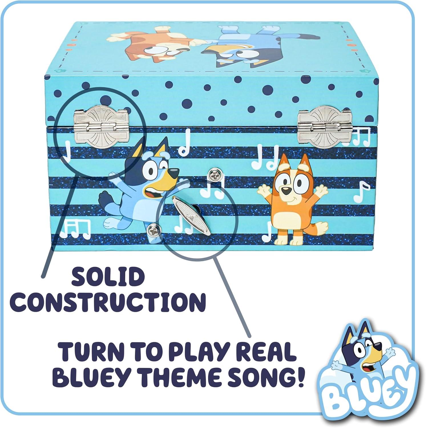 imageBluey Jewelry Box for Girls Musical Jewelry Box with Spinning Figurine Bluey Toys for Kids Ages 35 Plays Bluey Theme Song 6 x 47 x 35 inBluey