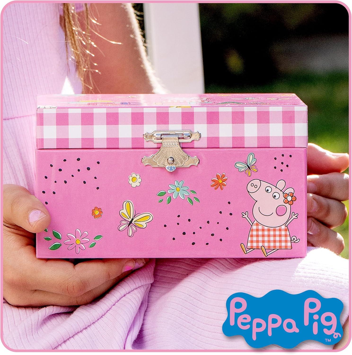 imageBluey Jewelry Box for Girls Musical Jewelry Box with Spinning Figurine Bluey Toys for Kids Ages 35 Plays Bluey Theme Song 6 x 47 x 35 inPeppa Pig
