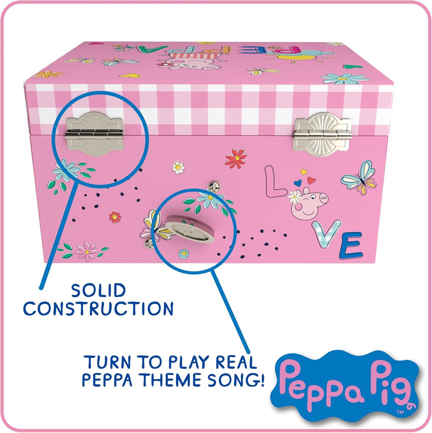 imageBluey Jewelry Box for Girls Musical Jewelry Box with Spinning Figurine Bluey Toys for Kids Ages 35 Plays Bluey Theme Song 6 x 47 x 35 inPeppa Pig