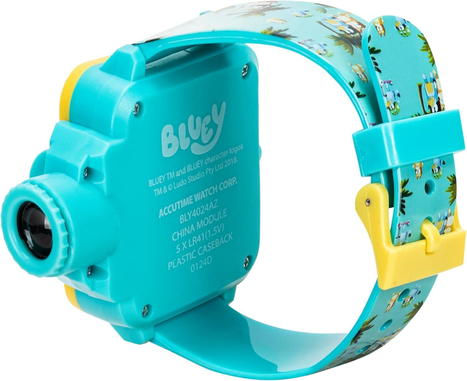 imageBluey Kids Digital Projector Watch with 6 Image Slides Adjustable Character Strap Digital LCD Display Bright Projection Button Fun for Preschool Ages Wrist Size 558