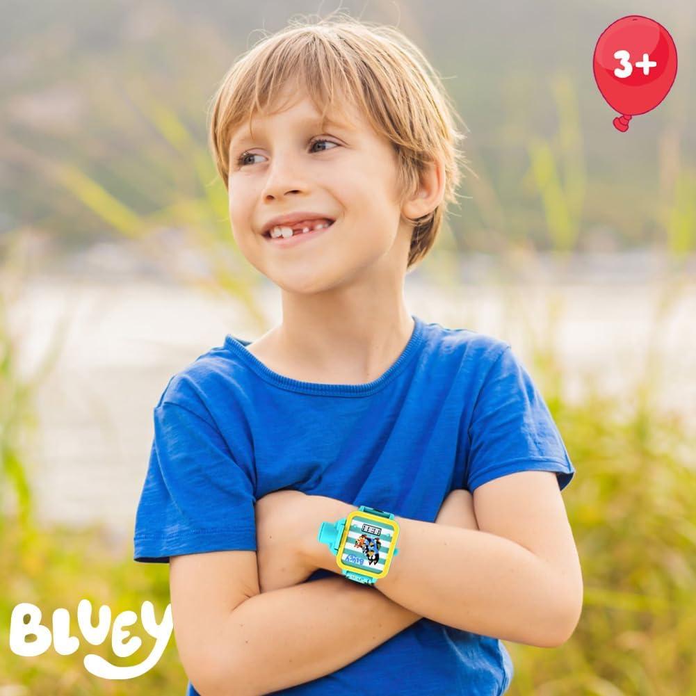 imageBluey Kids Digital Projector Watch with 6 Image Slides Adjustable Character Strap Digital LCD Display Bright Projection Button Fun for Preschool Ages Wrist Size 558