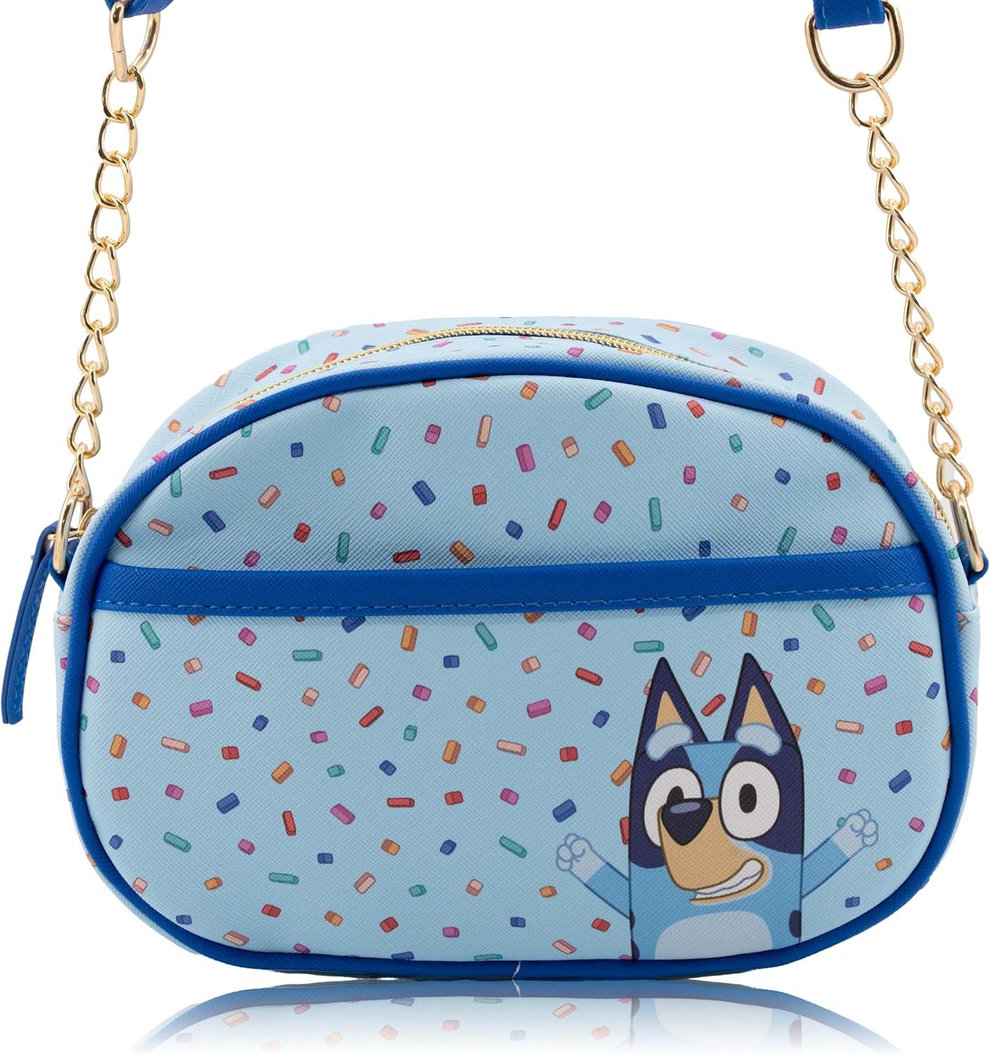 imageDisney Sanrio Bluey Purse Crossbody Handbag for Women Metallic Vinyl Womens Shoulder HandbagBluey Sprinkles