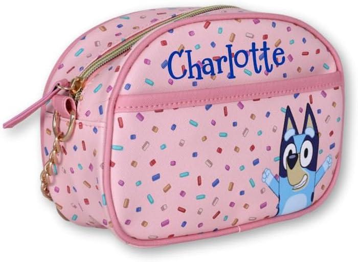 imageDisney Sanrio Bluey Purse Crossbody Handbag for Women Metallic Vinyl Womens Shoulder HandbagPersonalized Bluey