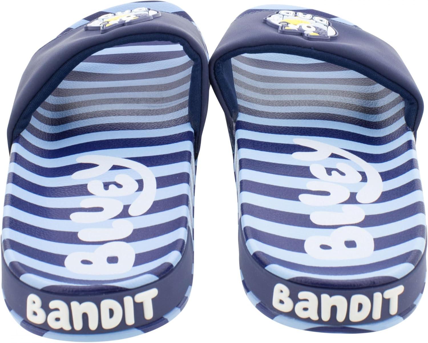 imageGround Up Bluey Bandit Dad Adult Slide SandalsBlue