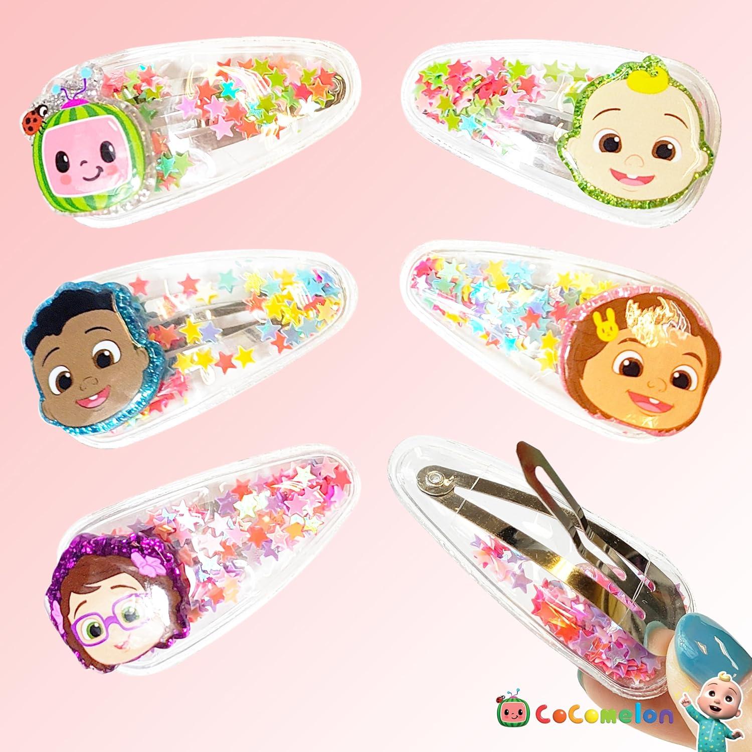 imageLUV HER Bluey Hair Accessories For Girls 6pc Cute Hair Clips with Favorite Bluey Character Charms Magical Confetti Hair Clips Ages 3Multicolor 2