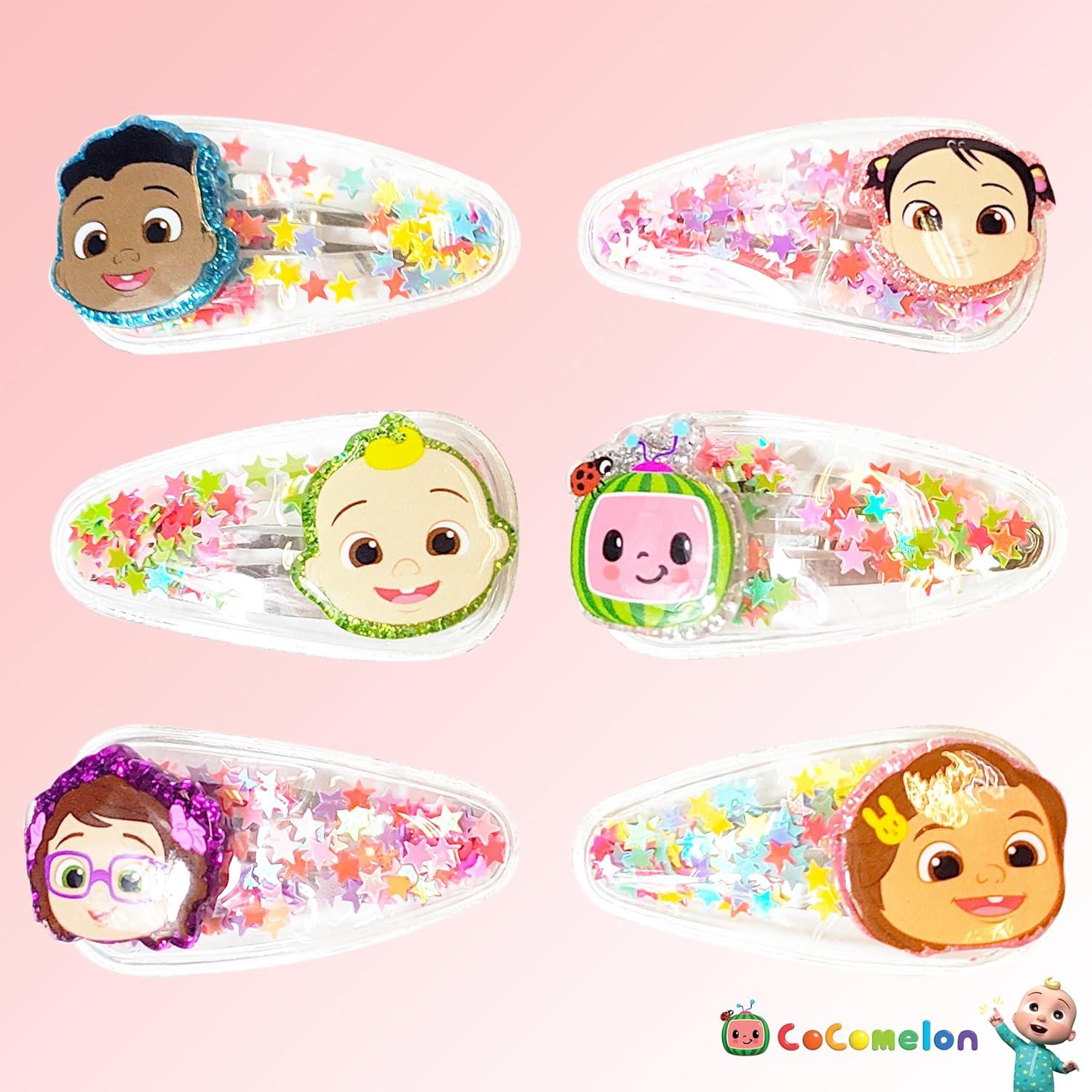 imageLUV HER Bluey Hair Accessories For Girls 6pc Cute Hair Clips with Favorite Bluey Character Charms Magical Confetti Hair Clips Ages 3Multicolor 2